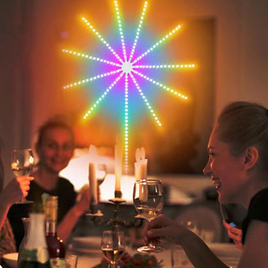 Светодиодная лента RGB с поддержкой Wi-Fi и Bluetooth, интеллектуальная светодиодная подсветка, синхронизация музыки, дистанционное управление, рождественские украшения, огни