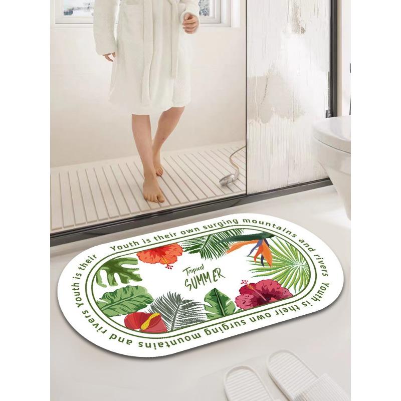 Washroom Doorway Moisture-wicking Mat Soft Diatom Mud Home Technology Cloth Bathroom Non-slip Mat Foot Toilet Quick Drying Mat