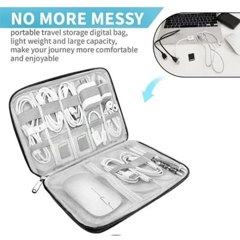 Storage Bag Digital Storage Bag USB Data Cable Organizer for Earphone Wire Bag Pen Power Bank Travel Kit Case Watch Band Pouch