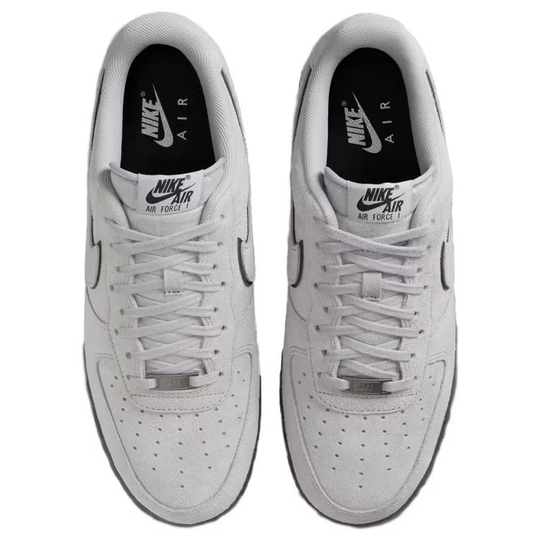 Nike Air Force 1 07 LV8 Smoke Grey Suede Men Sneakers Light-Smoke-Grey Black HQ1966-001