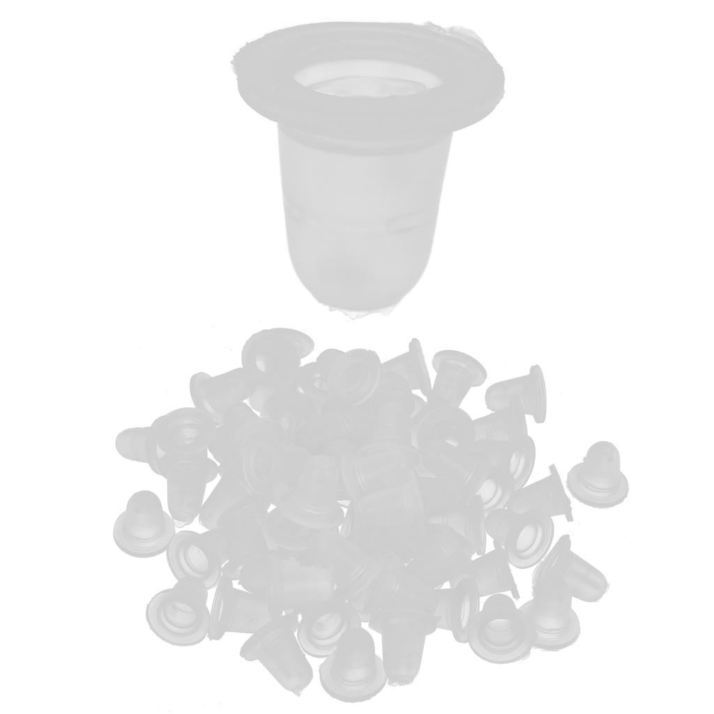100pcs Disposable Tattoo Ink Cups Silicone Microblading Pigment Caps for Permanent MakeupS
