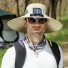 Солнечная шляпа-веер с защитой от ультрафиолета UPF 50+ и съемным вентилятором для охлаждения, дышащая, для мужчин и женщин, для летнего активного отдыха на природе, для рыбалки, с широкими полями, солнцезащитная кепка