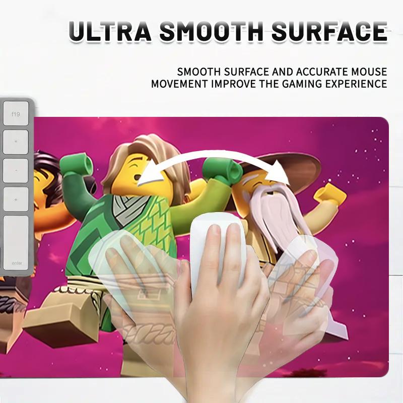 1Pc Lego Ninjago Action Heroes Gaming Mouse Pad Keyboard Desk Mat Non-slip Rubber Lock Edge Waterproof Computer Mousepad for Office Home Decor Q1239