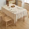 Скатерть в американском ретро-стиле Премиальная Прямоугольная Кисточка Настольная салфетка Ткань для фотофона Вязаная Ажурная Атмосфера Пылезащитная Декоративная Ткань