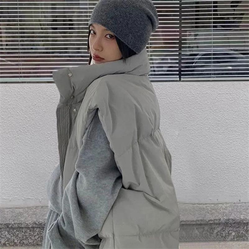 Winter Jackets Padded Vests Sleeveless Women's Vest Warm Coat Oversize Outwear Puffer Loose Outwear
