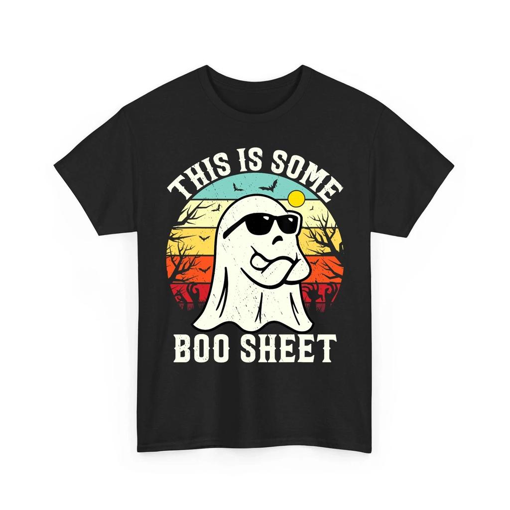 This Is Some Boo Sheet Ghost Retro Halloween Funny Unisex 100% Cotton T-shirt Mens Tees Top