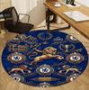 Chelsea Football Club Pattern Round Rug, Indoor/Outdoor Mat, for Picnic, Gameroom, Bedroom, Office, Living Room, Home Decor Carpet, Birthday Gift