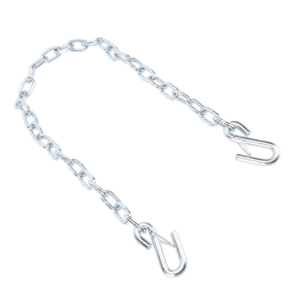 Предохранительная цепь для прицепа Высокопрочная Длина 1 м с S-крюками Грузоподъемность 3500 фунтов Нерастяжимая для прицепа, дома на колесах