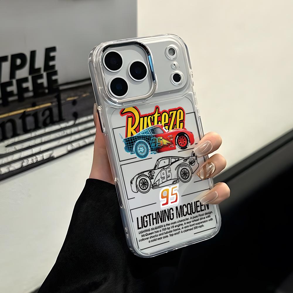 Мультяшные Тачки МакКуин Салли Чехол для Телефона для Apple iPhone 17 Air 16 16e 15 14 13 12 11 Pro Max X Xs XR 8 Plus Роскошный Прозрачный Чехол