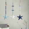 Wooden Starfish Wall Hanging Decor Nautical Decor Boho Wall Art Decor Rustic for Party Favor Living Room Beach Home Bedroom