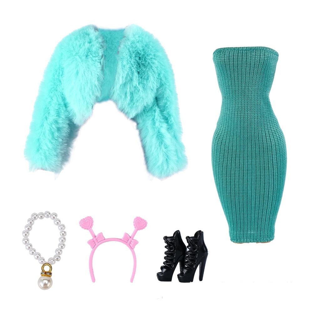 Повседневная одежда для куклы Элегантная одежда Элегантная меховая куртка для кукол BJD 1/6 30 см для кукол 11,5"