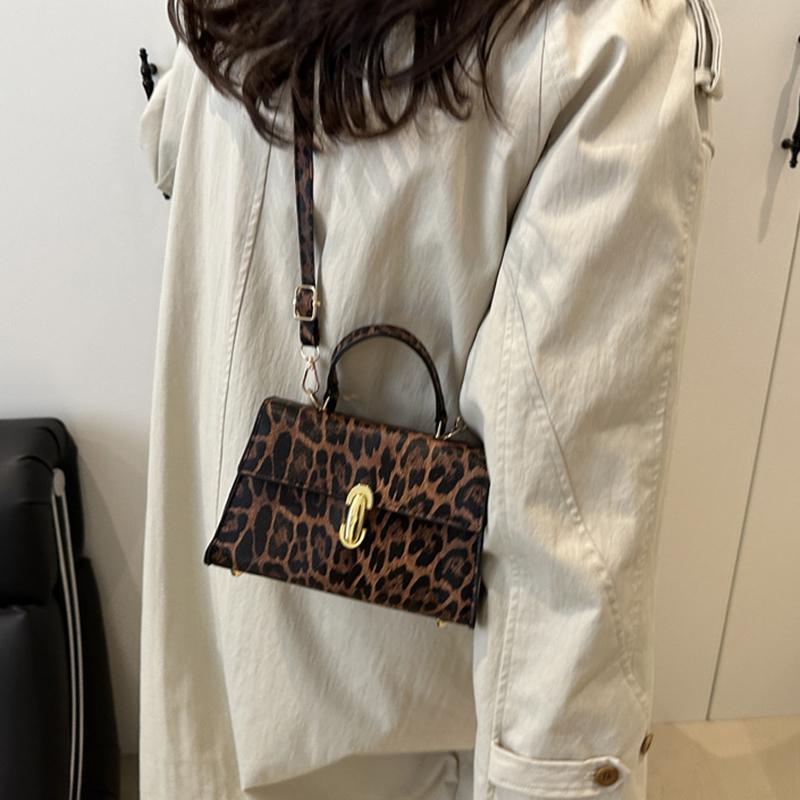 Винтажные сумки через плечо с леопардовым принтом Маленькие crossbody сумки из ПУ кожи для женщин Фирменные сумки