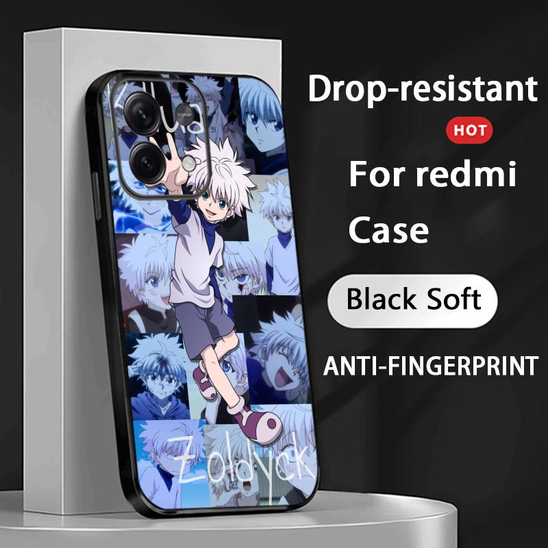 Киллуа Золдик Охотники X H узор Чехол для телефона Для Redmi Note 14 13 12 11 Pro Plus S 5G 14C A3 Мягкий черный чехол для телефона