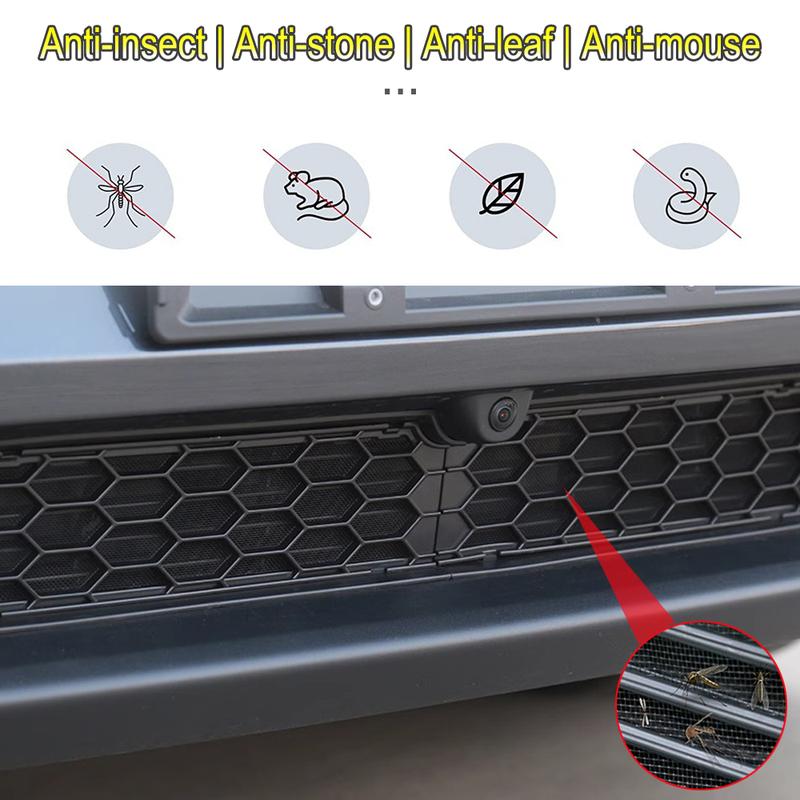 For Tesla Model Y Juniper Model YL Y L 2025 2026 Front Bumper Grille Mesh Inserts Air Inlet Vent Cover Anti-insect Accessories