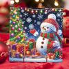 6Pcs Snowman Diamond Handmade Card Rhinestone Painting Card Kit Diamond Painting Greeting Card for Family Friends Gift