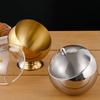 Stainless Steel Oblique Mouthed Sauce Bowl With Lid  Pot Buffet Seasoning Basket Bowl Jar Dish Container Salad Spherical Bowl