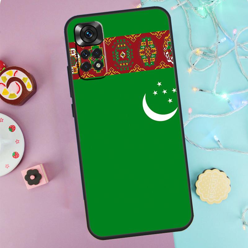 Чехол Флаг Туркменистана для Xiaomi Redmi Note 9 10 11 12 13 14 Pro 9S 10S 11S 12S Redmi 14C 10C 12C 13C