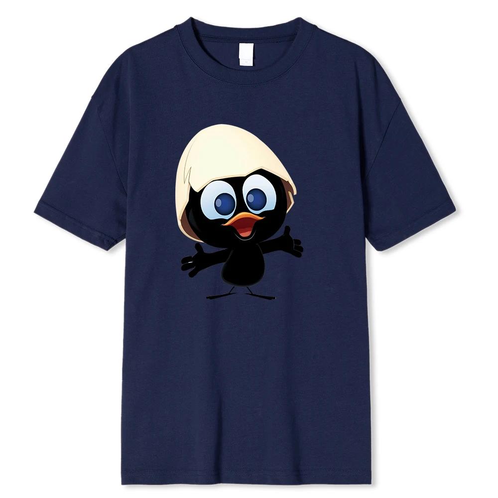 Sunlight T Shirt Big Size Calimero Cartoon pattern T Shirt Painted Funny Tshirt T Shirt
