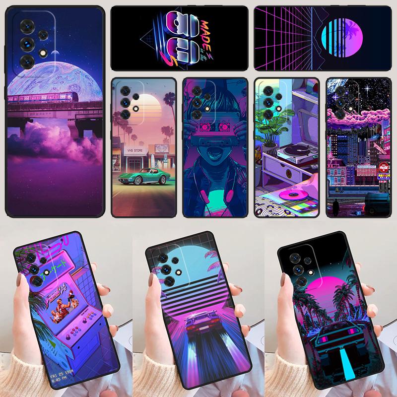 Синтвейв 80-х Ретро Арт чехол для телефона Для Samsung Galaxy A42 A31 A40 A51 A71 A32 A80 A91 A52 A72 A20e A21S A50 A70 A11 A12 Обложка