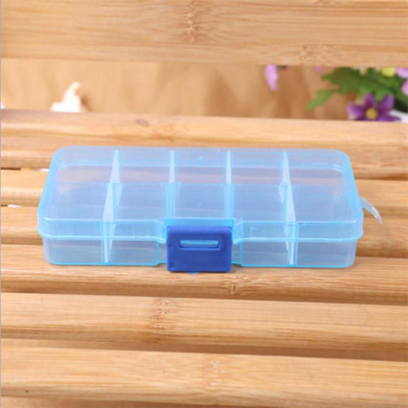 Таблетки Серьги Коробка для хранения ювелирных изделий Пластиковый футляр для ювелирных изделий 10 панелей Home Living Коробка для хранения прозрачная