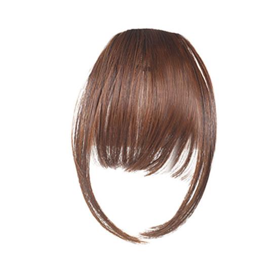 Women Clip-in Bangs Natural Wispy Forehead Hair Extensions Faux French Bangs Girls