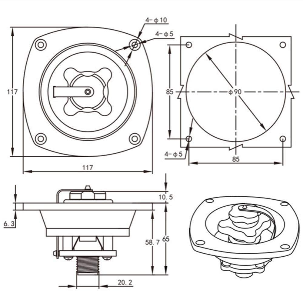 White Wall Mount Filler Pressure Regulator Water Inlet For RV Camping Vehicles