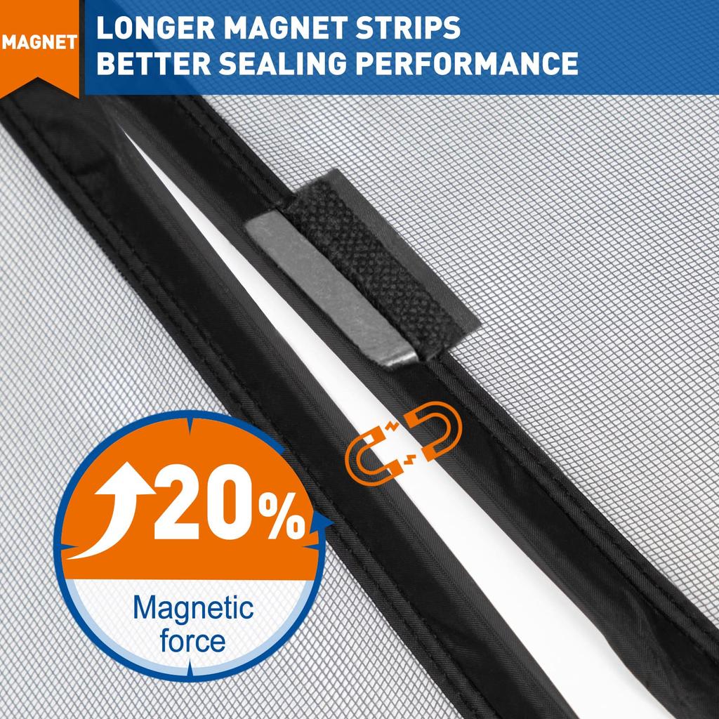 Velcro Installation Magnetic Soft Screen Doors and Windows with Household Magnetic Buckle Screen Doors