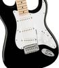 Squier by Fender Электрогитара Affinity Клен Белый Черный Мягкий чехол в комплекте Серия™ Stratocaster®, Накладка на гриф, Пикгард,