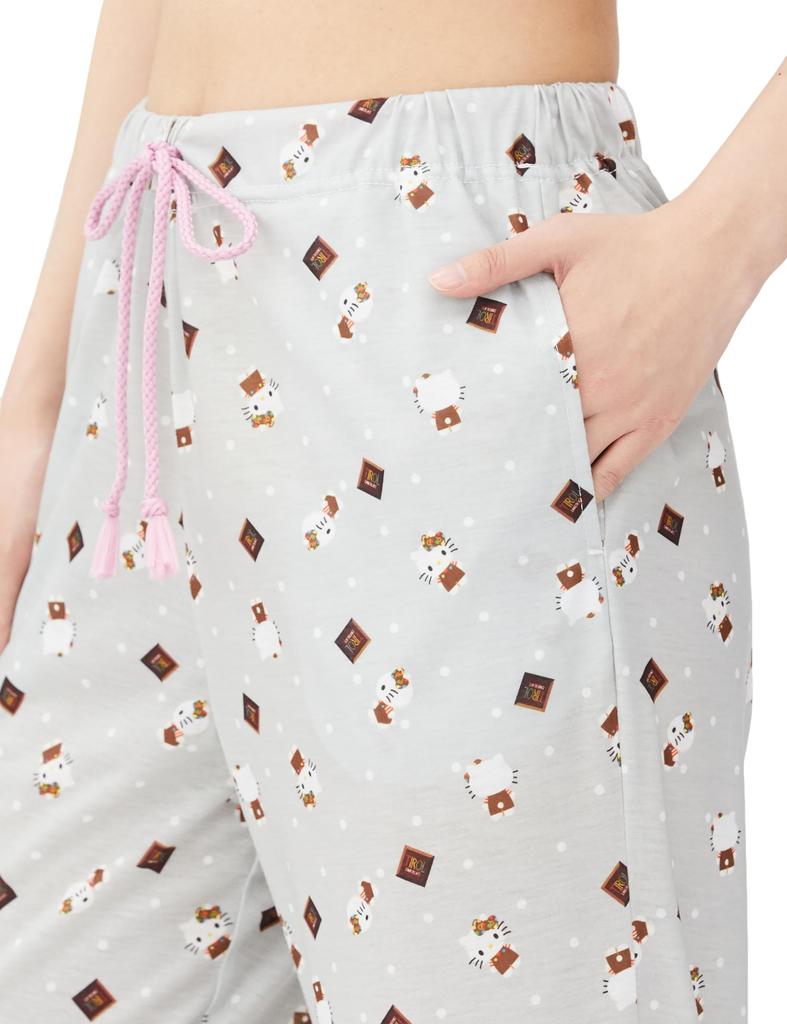 Низ Hello Kitty x Tyrol Chocolate Collaboration Room Pants Брюки Room Wear Унисекс Tenjiku Длина 10 минут Hello Kitty Серый XL [Sanrio]