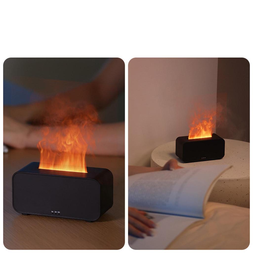 Увлажнитель с имитацией пламени, ультразвуковой аромадиффузор, бытовой распылитель, аромадиффузор, ароматерапия с цветным пламенем