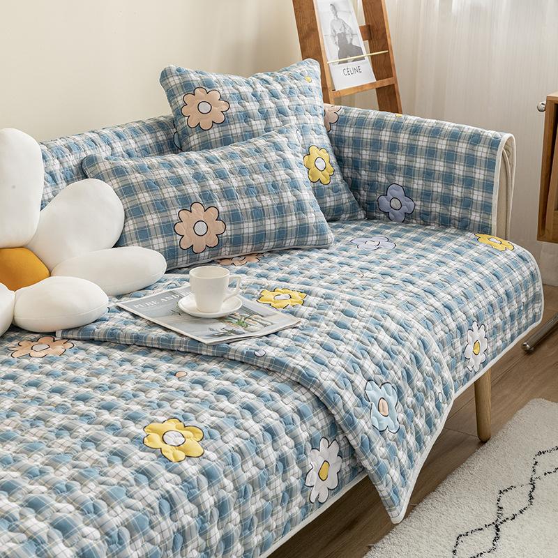 Подушка для дивана в клетку Four Seasons Универсальная нескользящая Простая Современная Всеобъемлющая Нецарапающаяся Милая Подушка Набор Чехол Ткань