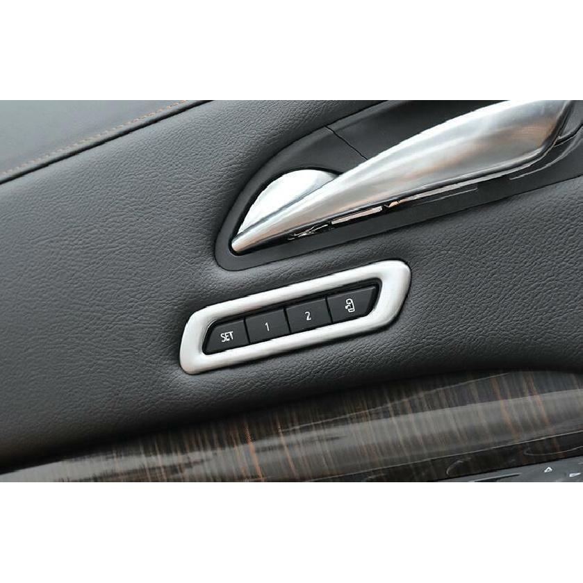 For Cadillac XT5 2016- ABS Matte Silver Seat Memory Button Frame Cover Trim