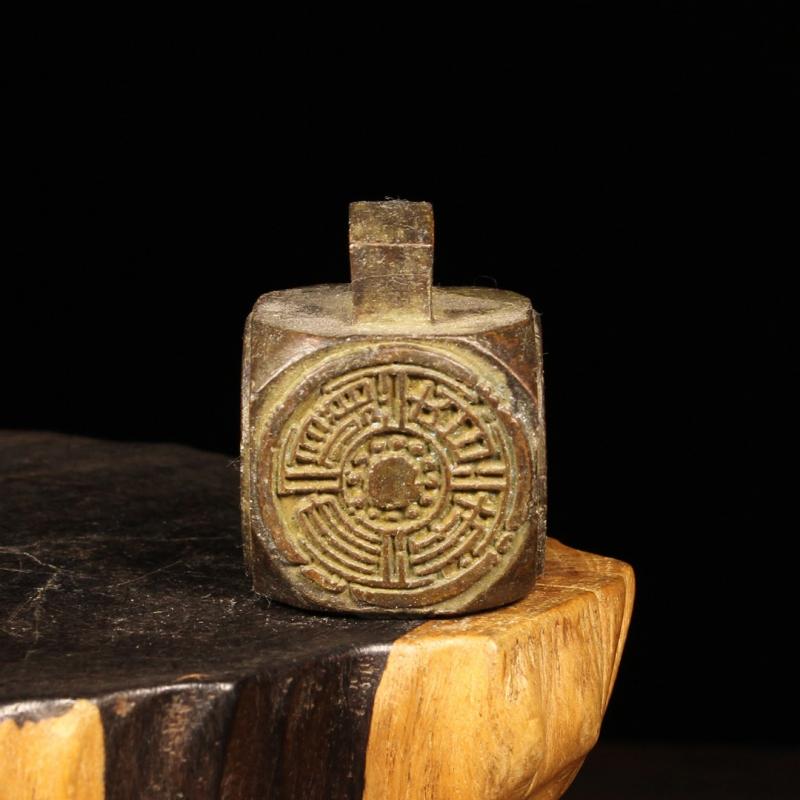 Antique Seal Five Sided Seal Desktop Ornaments Copper Animal Figurine Lucky Statue Feng Shui Decoration