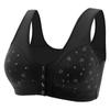 Большой размер Бюстгальтер с передней застежкой, в стиле жилета, без косточек, с принтом, для женщин