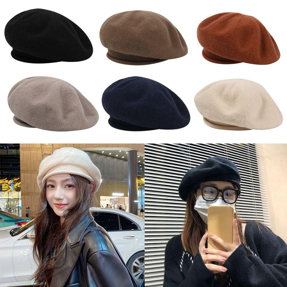 Ветрозащитные кепки газетчика Универсальная вязаная шапка Новая восьмиугольная шляпа Женщины