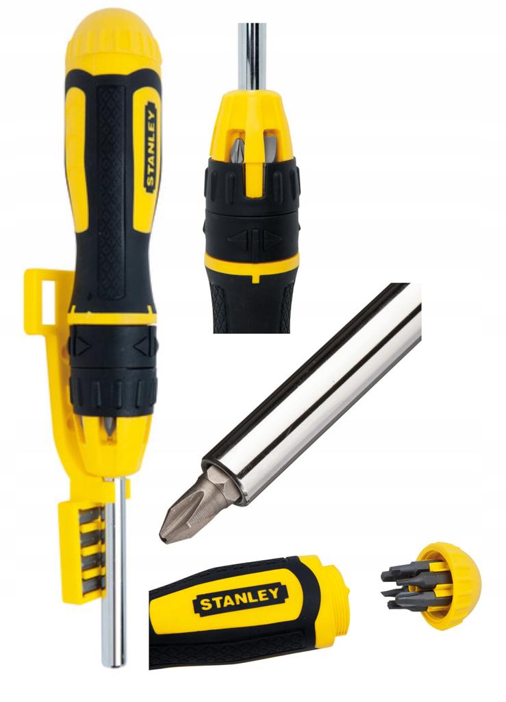 MULTIBIT STANLEY 0-68-010 ratchet screwdriver with interchangeable bits