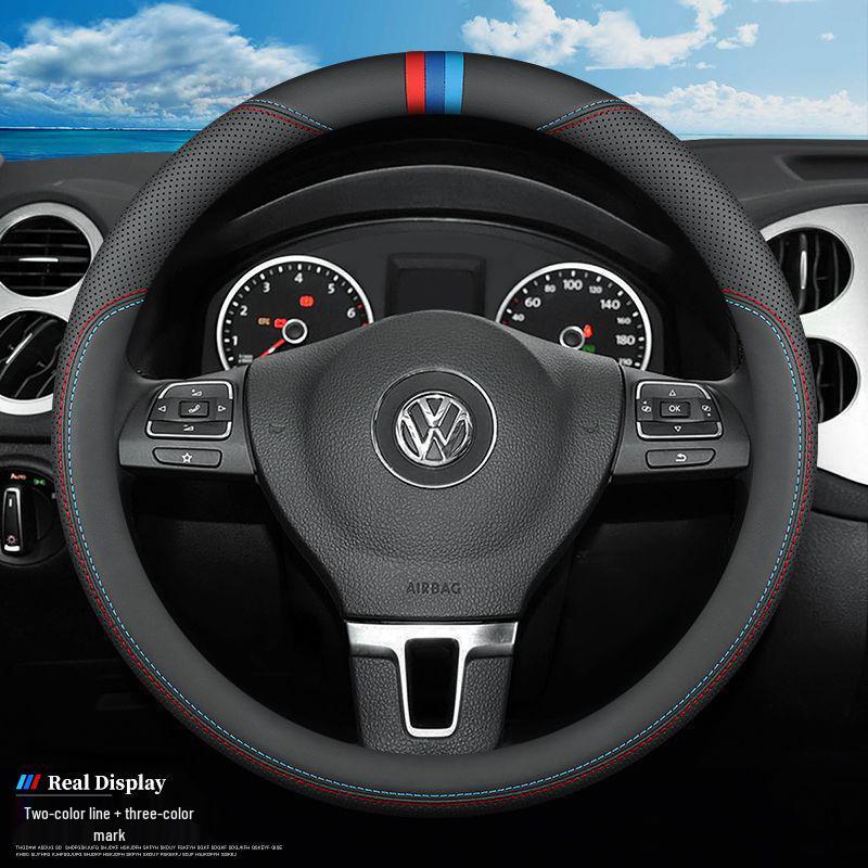 Оригинальная кожаная оплетка руля Volkswagen для Lavida, Jetta, Tiguan, Passat, Bora, Sagitar, Magotan, Teramont, Lingdu