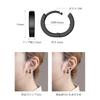 [ChicSilver] black hoop earrings ladies ring earrings men's simple black Inner diameter 10mm Thick accessories