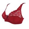 Plus Size Women Large Cup Brassiere Ultra-thin Underwear Top Sexy Lace Bra Sheer Solid Color Lingerie
