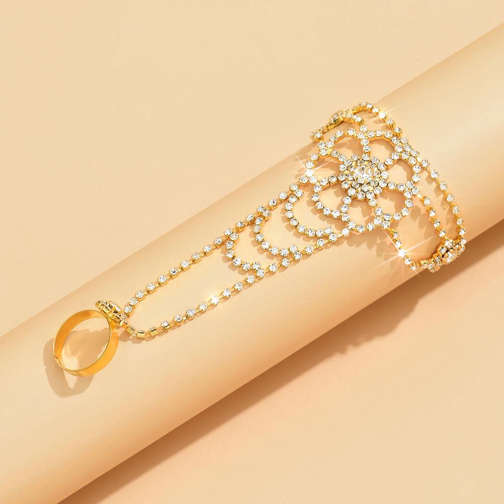 1 Женская серия цепочек-когтей Модная цепочка на палец с цветком Свидание Путешествие Банкет Вечеринка Праздничный наряд Подарок