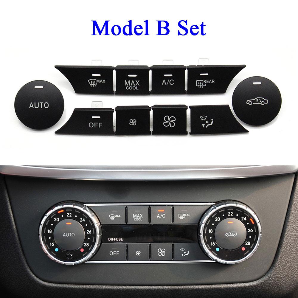 Central Console Air Conditioning Volume Key Heater AC Button Accessories For Mercedes Benz C GLK Class W204 X204 C180 C200 C300
