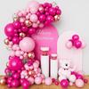 Rose Pink Balloons Garland Arch White Gold Confetti Balloon Kit Baby Shower Wedding Anniversary Birthday Party Decoration Globos