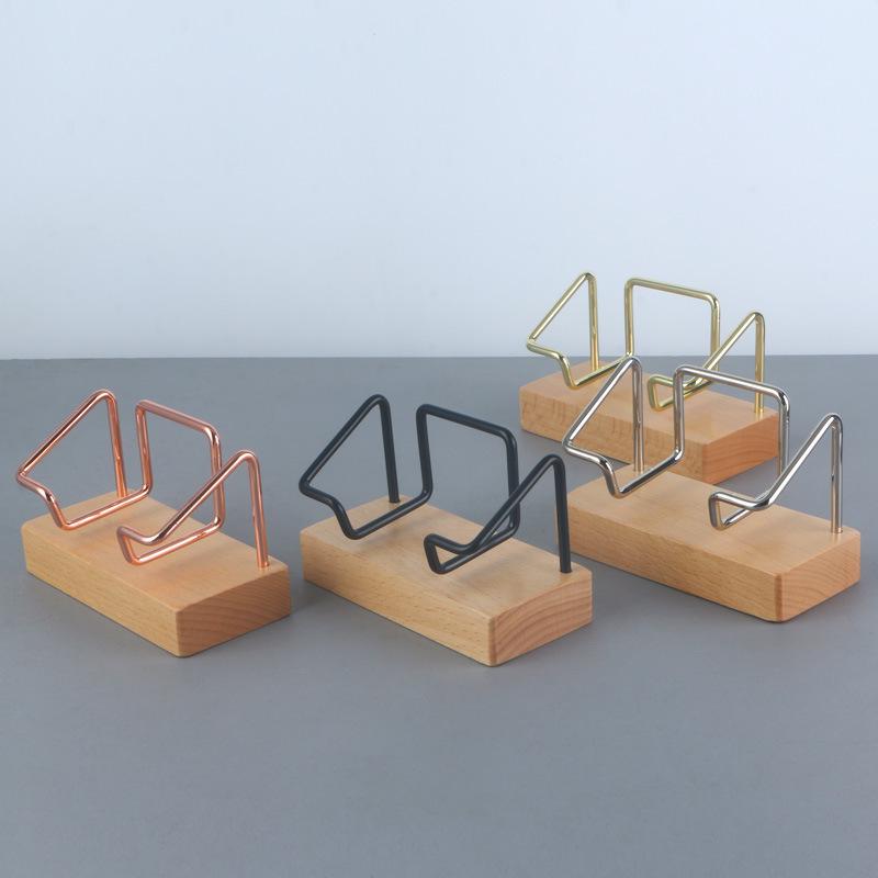 Подставка-держатель для визиток из бука для офиса или стойки регистрации отеля