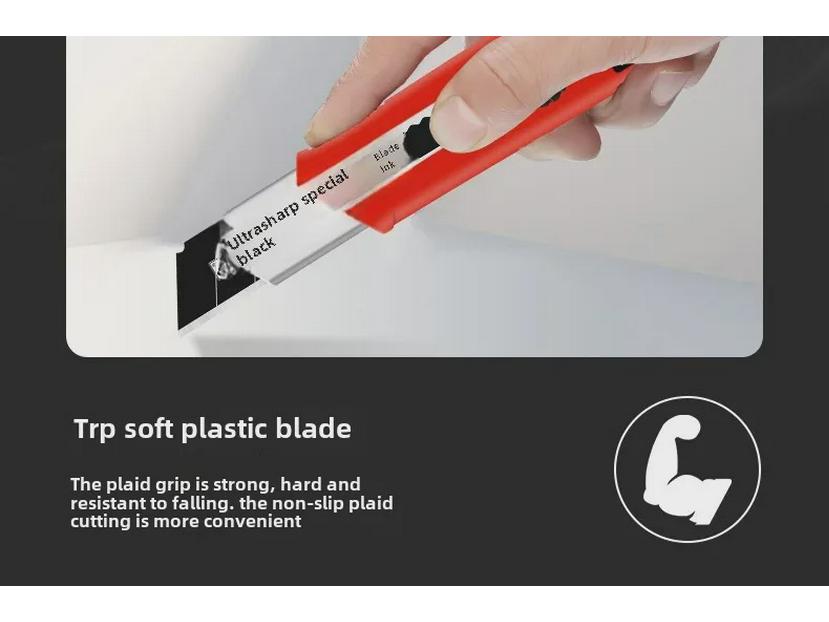 Нож Woodpecker 25 мм, прочный, для резки бумаги, кожи и обоев