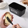 1pc New Butter Container Box with Knife Simple Restaurant Sealed Storage Box Cheese Box Butter Slicer Butter Dish Home Tableware