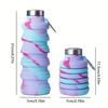 Collapsible Water Bottle, Reuseable BPA Free Silicone Foldable Bottles Portable Hiking Cup For Outdoor Mountaineering Tours
