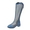 High Boots For Women Fashion Platform Martern Boot Hollow Long Boots Woman Sring Autumn 2023 New Mesh Sexy Knee -Length Boots