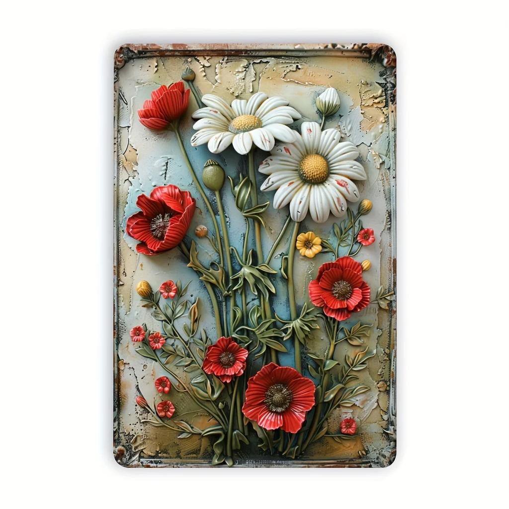 Vintage Bird Cactus Flamingo Metal Tin Sign Wall Art for Home, Bar, Garage & Garden Decor | Easy-Hang Vintage Animal Design