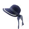 Outdoor Women Straw Hat Wide Brim with Bowknot forSummer Sun Hat