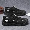 Outer Penetration Air Men's Sandals Wild Hollow Sandals Men Summer Wear-resistant Non-slip Toe Cap